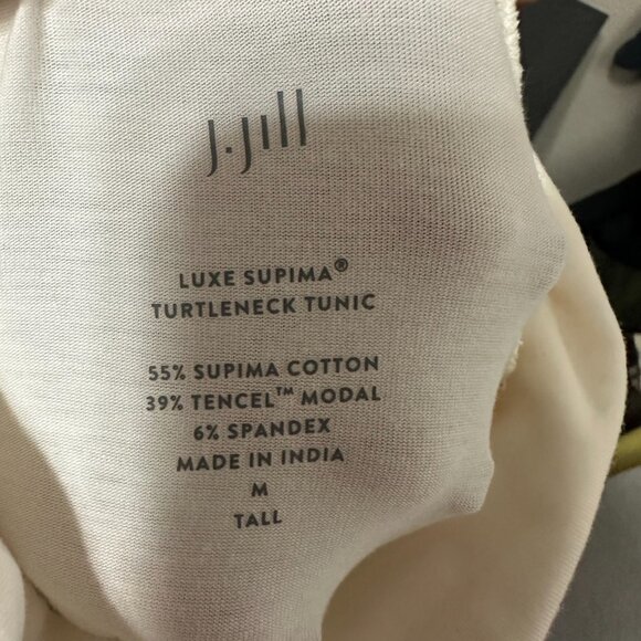 Lot of 4 J Jill Womens M Tall Luxe Supima Turtleneck Tunic Long Sleeve Shirt - Picture 5 of 5